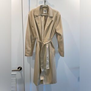 Zara Nude Faux Leather Jacket